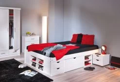 Bed Xavier 140x200cm Met Opbergruimte - White Wash -Songmics Winkel 20900165 Till 11 026e