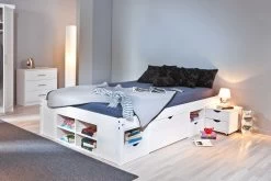 Bed Xavier 140x200cm Met Opbergruimte - White Wash -Songmics Winkel 20900165 Till 12 6ae0