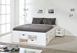 Bed Xavier 140x200cm Met Opbergruimte - White Wash -Songmics Winkel 20900170 06 6f15