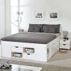 Bed Xavier 140x200cm Met Opbergruimte - White Wash