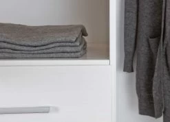 Kledingkast Geraldo 140cm Met 3 Deuren & Spiegel - Wit -Songmics Winkel 20900930 03 0a54