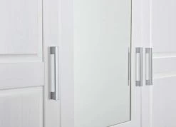 Kledingkast Geraldo 140cm Met 3 Deuren & Spiegel - Wit -Songmics Winkel 20900930 08 f859