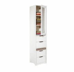 Opbergkast Xavier 44cm 1 Deur & 4 Lades - Wit -Songmics Winkel 20902750 03 3ca3