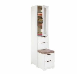 Opbergkast Xavier 44cm 1 Deur & 4 Lades - Wit -Songmics Winkel 20902750 04 9061