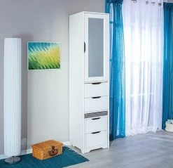 Opbergkast Xavier 44cm 1 Deur & 4 Lades - Wit -Songmics Winkel 20902750 09 6d8f