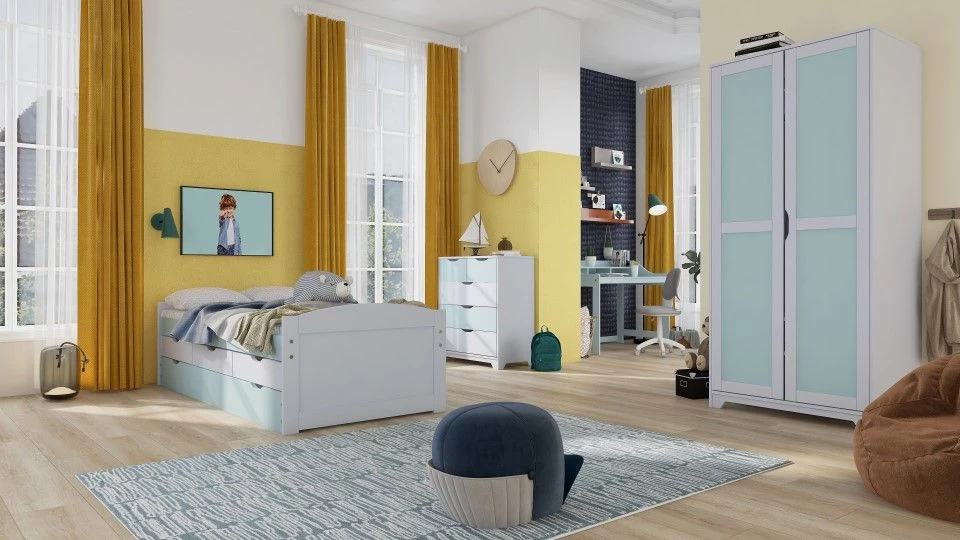 Kindercommode Prati Salvia | 82 X 40,3 X 92 Cm | Spaanplaathout | Veelkleurig 8 Kindercommode Prati Salvia | 82 X 40,3 X 92 Cm | Spaanplaathout | Veelkleurig - Afbeelding 6