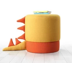 Fluffe Poef - 50% Katoen/50% Fluweel, Poten Met PVC-coating