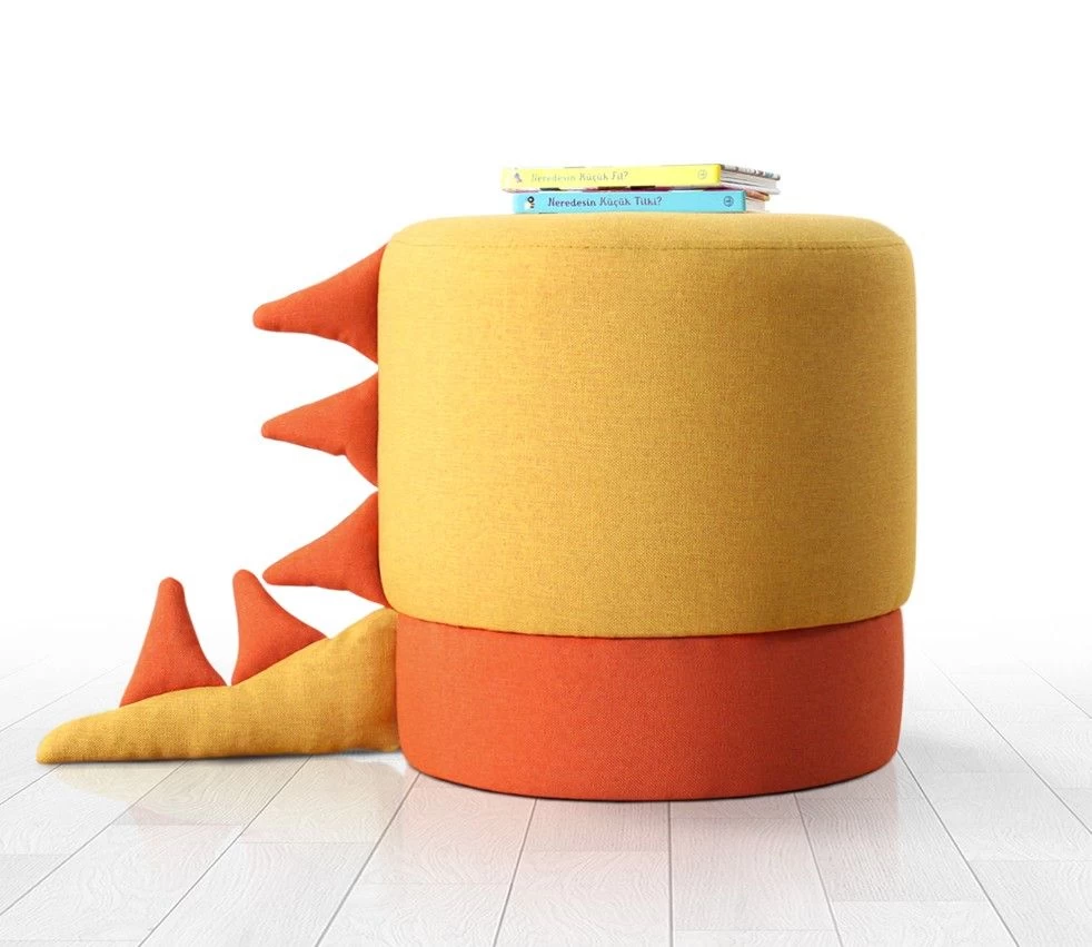 Fluffe Poef - 50% Katoen/50% Fluweel, Poten Met PVC-coating 3 Fluffe Poef - 50% Katoen/50% Fluweel, Poten Met PVC-coating