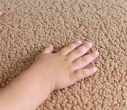 Fluffe Poef Van Imitatiebont Bruin | PVC Wielen | Orthopedische Spons -Songmics Winkel 209FLF1332 20 205 c849