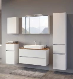 Badkamercombinatie Pisca 1 Wastafelmeubel & Spiegelkast - Wit 14 Badkamercombinatie Pisca 1 Wastafelmeubel & Spiegelkast - Wit -Songmics Winkel 212.1.0001 3a eb31