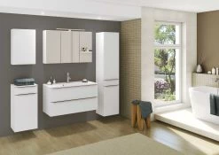 Spiegelkast Hansen 100cm 3 Deuren - Wit -Songmics Winkel 212.1.1106 3b 0907