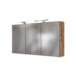 Spiegelkast Luna 120cm Met 3 Deuren En Ledverlichting - Eik -Songmics Winkel 214.1.3181 1 3ed0
