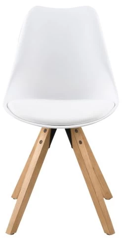 Eetkamerstoel Dima - Lederlook - Wit/ Bruin -Songmics Winkel 21473941 019F 4754 AADB A216790E8DEE 93d8