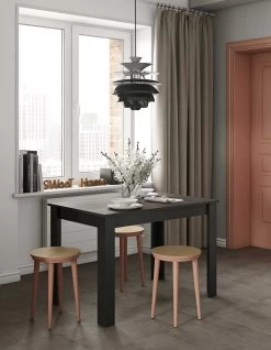 Eettafel Nice 110 Cm - Zwart/beton 15 Eettafel Nice 110 Cm - Zwart/beton -Songmics Winkel 2280A7698X00 Nice concrete look and black 2 2ab9