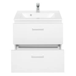 Wastafelmeubel Ricca 60cm 2 Lades - Wit -Songmics Winkel 229.1.2031 2 bb74