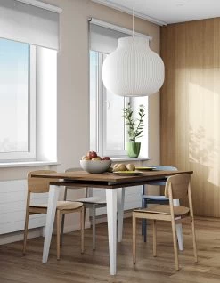 Uitschuifbare Tafel Kim 90x134/174 - Walnoot -Songmics Winkel 2290A0800X00 Dining Table walnut and white 1 950d