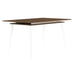 Uitschuifbare Tafel Kim 90x134/174 - Walnoot -Songmics Winkel 2290A0800X00 Dining Table walnut and white 2 410d