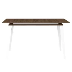 Uitschuifbare Tafel Kim 90x134/174 - Walnoot -Songmics Winkel 2290A0800X00 Dining Table walnut and white 3 a782