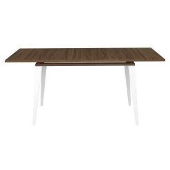 Uitschuifbare Tafel Kim 90x134/174 - Walnoot -Songmics Winkel 2290A0800X00 Dining Table walnut and white 4 3247
