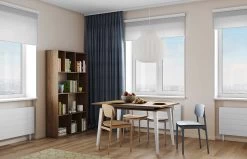 Uitschuifbare Tafel Kim 90x134/174 - Walnoot -Songmics Winkel 2290A0800X00 Dining Table walnut and white 7 bc6b