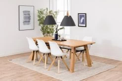 Eetkamerstoel Dima - Lederlook - Wit/ Bruin -Songmics Winkel 24008A7E F03B 4725 844B AB5FE6895417 90ba