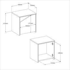 Nachtkastje Shelby Met 1 Deur - Eik/wit -Songmics Winkel 2400ch1p picto mm 7b84