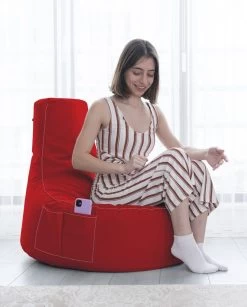 Red Bean Bag | Atelier Del Sofa | Waterdicht | 100% Gerecycled Piepschuim".