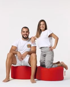 Atelier Del Sofa Poef | Styrofoam Vulling | Waterdicht | Rood -Songmics Winkel 248FRN1549 20 202 6195