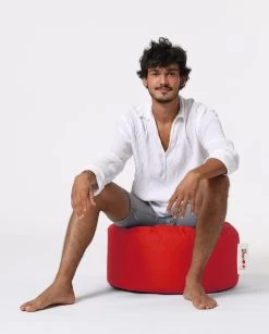 Atelier Del Sofa Poef | Styrofoam Vulling | Waterdicht | Rood -Songmics Winkel 248FRN1549 20 206 36ed