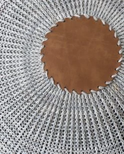 Poef Van Grijs Acrylraster | Atelier Del Sofa -Songmics Winkel 248FRN1567 20 203 cacf