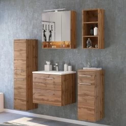 Spiegelkast Sefa 60cm 3 Deuren - Wotan Eik -Songmics Winkel 260.1.0081 3b c5f4