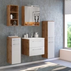 Spiegelkast Sefa 60cm 3 Deuren - Wotan Eik -Songmics Winkel 260.1.0081 3c a498