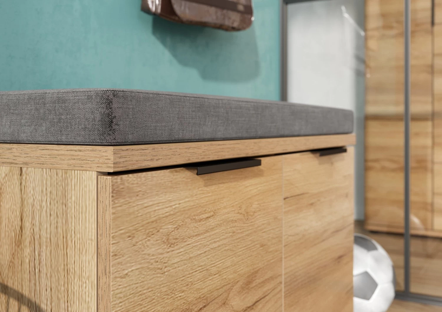 Schoenenkast Frodo - Eik 4 Schoenenkast Frodo - Eik - Afbeelding 2