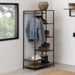 Vestiaire Dover 77cm - Zwart/wilde Eik