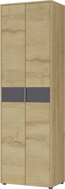 Garderobekast Beck 2 Deuren 60 Cm - Eik/grafiet -Songmics Winkel 2963 554 pe a cut b24b