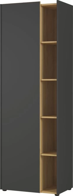 Dossierkast Ings 62 X 188cm - Grafiet/eik -Songmics Winkel 2977 549 pe a cut b7d5