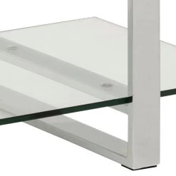 Salontafel Nicola 120cm Met Glazen Tafelblad - Grijs -Songmics Winkel 2C8853AF B5D7 4B19 AEC1 23C081C5EE95 594d