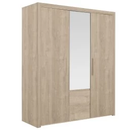 Kledingkast Luisa 184cm Met 3 Deuren & Spiegel - Blonde Eik -Songmics Winkel 2 ABBY CH1F MH1F 35 1H1F190 02 1b34