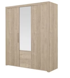 Kledingkast Luisa 184cm Met 3 Deuren & Spiegel - Blonde Eik -Songmics Winkel 2 ABBY CH1F MH1F 35 1H1F190 03 ad6e