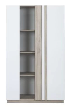 Vitrinekast Gaston 2 Deuren - Lichte Kronberg Eik/wit -Songmics Winkel 2 ASTON CJ0M MJ0M 16 1J0M250 01 69ef