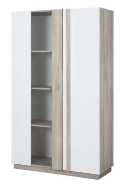 Vitrinekast Gaston 2 Deuren - Lichte Kronberg Eik/wit -Songmics Winkel 2 ASTON CJ0M MJ0M 16 1J0M250 03 7a03