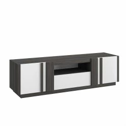 Tv-meubel Gaston 180cm - Zwart Hout/wit -Songmics Winkel 2 ASTON CJ0M MJ0S 16 1J0S335 02 4e49