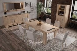 Uitschuifbare Eettafel Bosy - Blonde Eik -Songmics Winkel 2 BOSTON CJ74 MJ94 16 A 01 2 214a