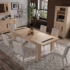 Uitschuifbare Eettafel Bosy - Blonde Eik