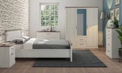 Nachtkastje Mona 1 Lade 1 Deur - Gebleekte Helvezia Eik -Songmics Winkel 2 CHAMONIX CH2N MH2N 05 A 01 66ad