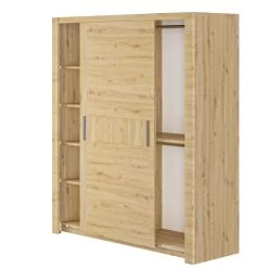 Kledingkast Attitude 191cm Met 2 Deuren & Spiegel - Eik -Songmics Winkel 2 CONFIDENCE CH2T MH2T 05 1H2T200 03 bed8