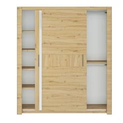 Kledingkast Attitude 191cm Met 2 Deuren & Spiegel - Eik -Songmics Winkel 2 CONFIDENCE CH2T MH2T 05 1H2T200 04 7813