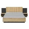 Bed Marzano 160x200cm Met Twee Nachttafeltjes - Helvezia Eik -Songmics Winkel 2 MIMIZAN CH3C MH3C 05 1H3C106 01 8b80