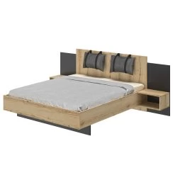 Bed Marzano 160x200cm Met Twee Nachttafeltjes - Helvezia Eik -Songmics Winkel 2 MIMIZAN CH3C MH3C 05 1H3C106 04 5b1e