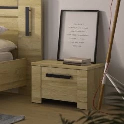 Nachtkastje Soren Met Lade - Eik